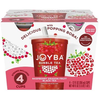 Joyba Raspberry Dragon Fruit Black Bubble Tea