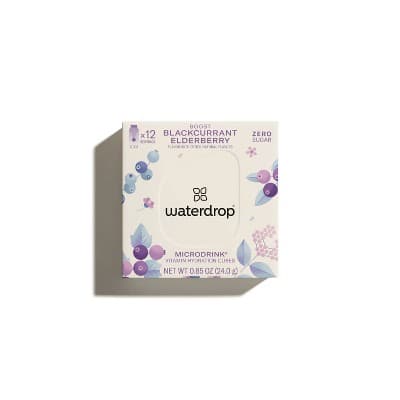 Waterdrop Microdrink Boost Blackcurrant &#38; Elderflower &#38; Acai Vitamin Hydration Cubes - Cubes