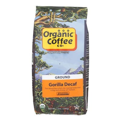 Organic Coffee Company Gorilla Decaf Ground Regular Roast -  6/ Bags