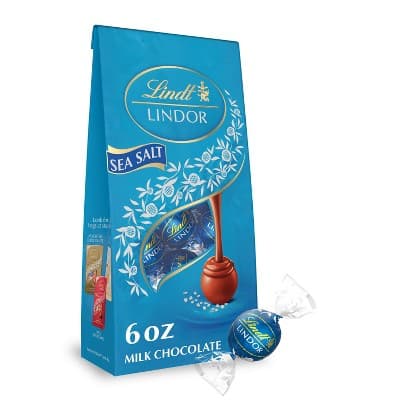 Lindt Lindor Sea Salt Milk Chocolate Candy Truffles
