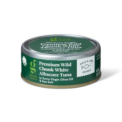 Premium Wild Albacore Chunk White Tuna In Extra Virgin Olive Oil And Sea Salt - Good &#38; Gather&#8482;