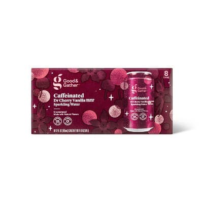 Dr. Cherry Vanilla Sparkling Water - Oz Cans - Good &#38; Gather&#8482;