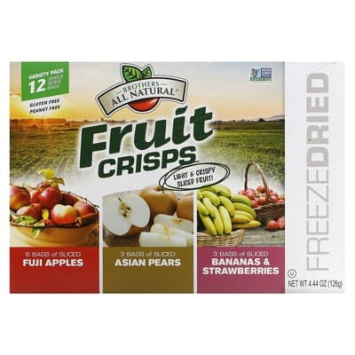 Brothers-All-Natural Fruit Crisps Variety Pack, 12 Single Serve Bags