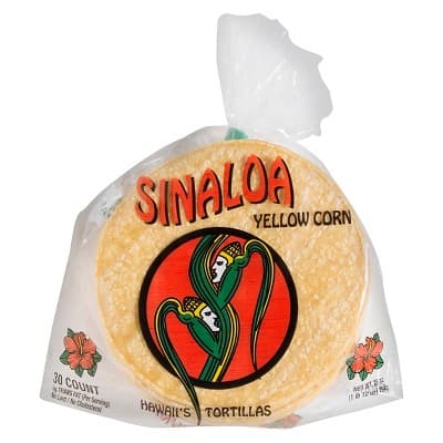 Sinalo Yellow Corn Hawaii Wraps Tortillas