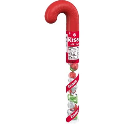 Hershey&#39;S Kisses Milk Chocolate Filled Plastic Cane Holiday Candy