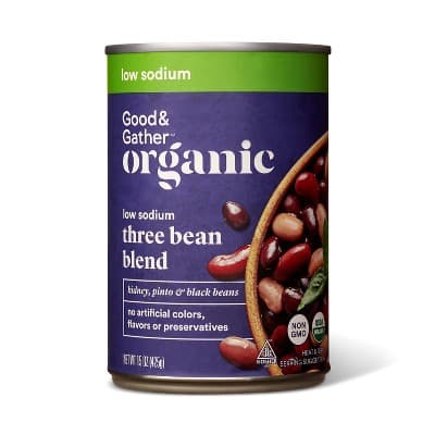 Organic Low Sodium 3 Bean Blend - Good &#38; Gather&#8482;