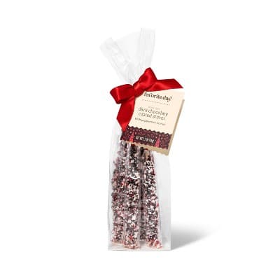 Holiday Dark Chocolaty Coated Stirrers With Peppermint Crunch - Favorite Day&#8482;