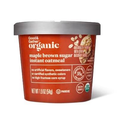 Organic Maple Brown Sugar Instant Oatmeal Cup - Good &#38; Gather&#8482;