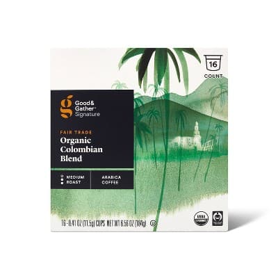 Signature Organic Colombian Blend Medium Roast Coffee - Single Serve Pods - Good &#38; Gather&#8482;