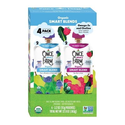 Once Upon A Farm Organic Smart Blend Kids&#39; Snack Variety Pack 