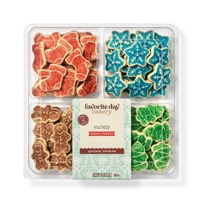 Holiday Mini Shaped Sugar Cookie Party Platter  Favorite Day&#8482;