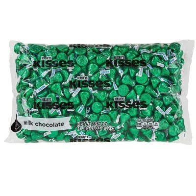Green Hershey'S Kisses Candy Milk Chocolates