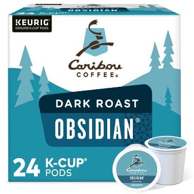 Caribou Coffee Obsidian Dark Keurig K-Cup Coffee Pods - Dark Roast
