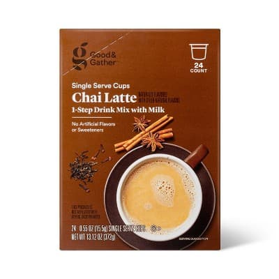 Chai Latte Naturally Flavored With Other Natural Flavors Single Serve Cups - Good &#38; Gather&#8482;