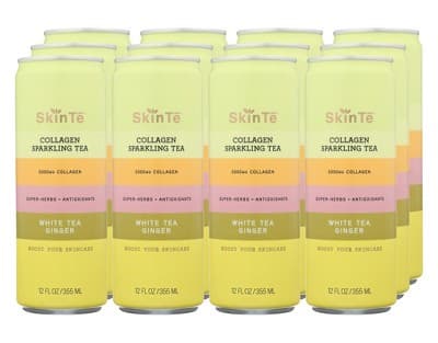 Skinte Collagen Sparkling Tea White Tea Ginger