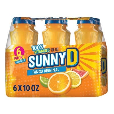 Sunnyd Tangy Original Orange Flavored Citrus Punch Bottles