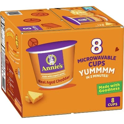 Annie'S Real Aged Cheddar Macaroni & Cheese Microwavable Cups
