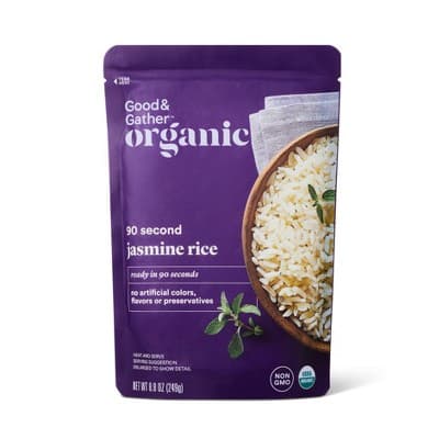 90 Second Organic Jasmine Rice Microwavable Pouch - Good &#38; Gather&#8482;