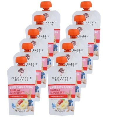 Peter Rabbit Organics Super Oats And Seeds Banana And Strawberry Puree