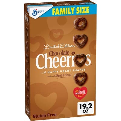 General Mills Limited Edition Chocolate Cheerios With Happy Heart Shapes