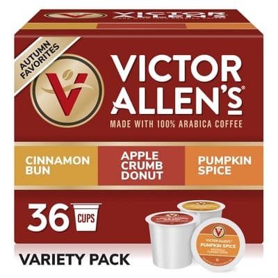 Victor Allen'S Coffee Autumn Favorites Variety Pack, Medium Roast, Single Serve Coffee Pods For Keurig K-Cup Brewers