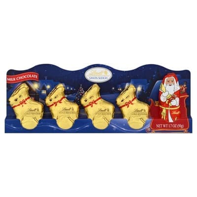 Lindt Holiday Milk Chocolate Mini Santa Sleigh