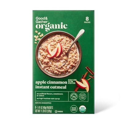 Organic Apple Cinnamon Instant Oatmeal Packets  Good &#38; Gather&#8482;
