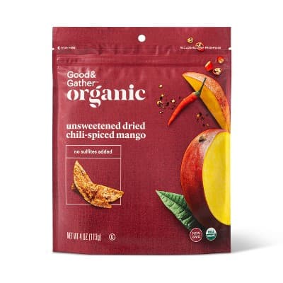 Organic Dried Unsweetened Chili Lime Spiced Mango Snacks - Good &#38; Gather&#8482;