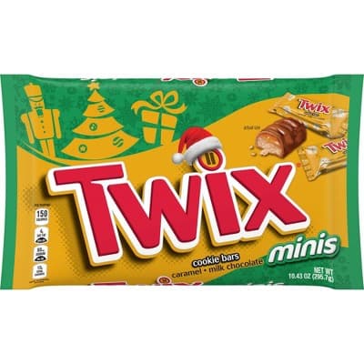 Twix Holiday Minis Size Caramel Cookie Bar Christmas Candy