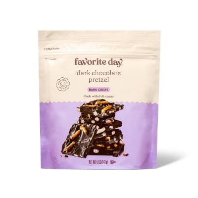 Dark Chocolate Pretzel Bark Crisps Candy - Favorite Day&#8482;