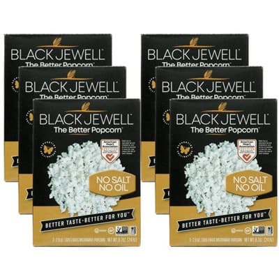 Black Jewell Microwave Popcorn Salt & Oil Free