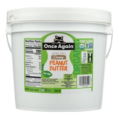 Once Again Organic Unsweetened Creamy Peanut Butter Salt-Free