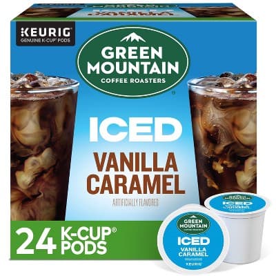 Keurig Green Mountain Coffee Roasters Brew Over Ice Vanilla Caramel Medium Roast