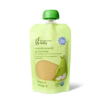Organic Pear Green Beans Baby Food Pouch - Good &#38; Gather&#8482;