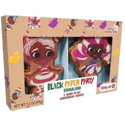 Black Paper Party Shugaland Pre-Decorated Ready-To-Eat Gingerbread Character Cookie Set