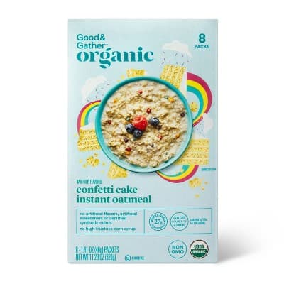 Organic Confetti Cake Naturally Flavored Instant Oatmeal - Good &#38; Gather&#8482;