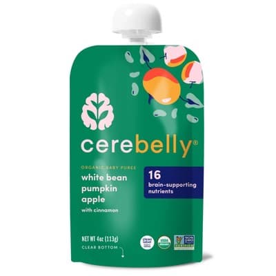 Cerebelly Organic White Bean, Pumpkin And Apple Baby Food Pouch