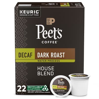 Peet&#39;S Decaf House Dark Roast Coffee - Keurig K-Cup