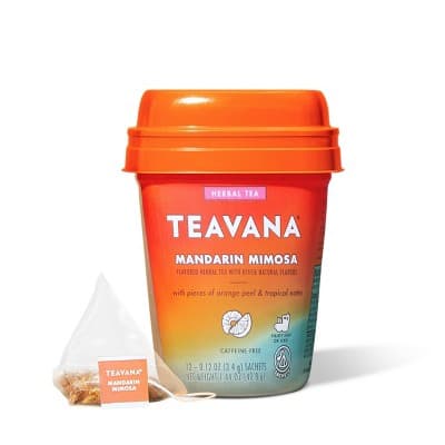 Teavana Mandarin Mimosa, Herbal Tea With Orange Peel &#38; Tropical Notes, Caffeine Free (, 12 Sachets Total