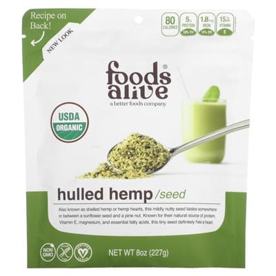Foods Alive Superfood, Organic Hulled Hemp Seeds