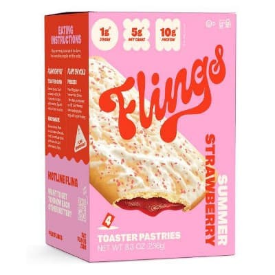 Flings Strawberry High Protein Keto Toaster Pastries