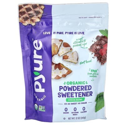 Pyure Organic Powdered Stevia Sweetener Blend, Confectioners Sugar Substitute, Keto