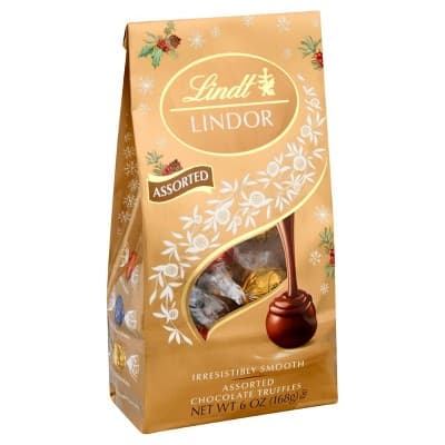 Lindt Lindor Holiday Assorted Chocolate Truffles Bag