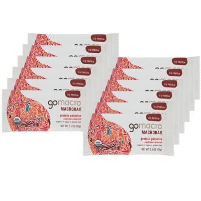 Gomacro Protein Paradise Cashew Caramel Macrobar - 12 Bars