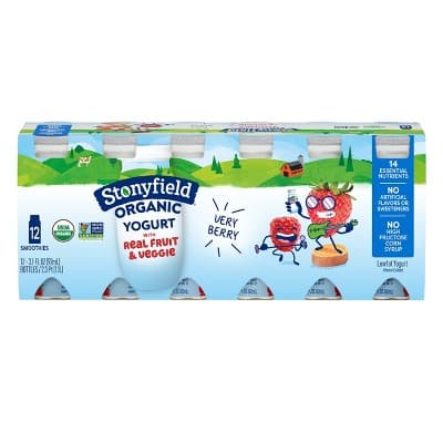 Stonyfield Organic Very Berry Kids&#39; Yogurt Drinks 
