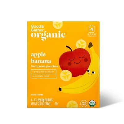 Organic Applesauce Pouches - Apple Banana - Good &#38; Gather&#8482;