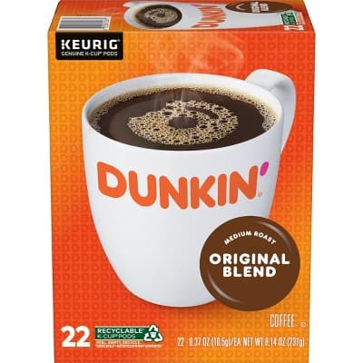 Dunkin' Original Blend, Medium Roast, Keurig K-Cup