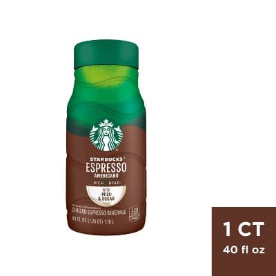 Starbucks Chilled Espresso Americano With Milk &#38; Sugar
