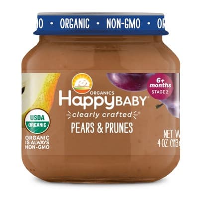 Happybaby Clearly Crafted Pears &#38; Prunes Baby Food Jar