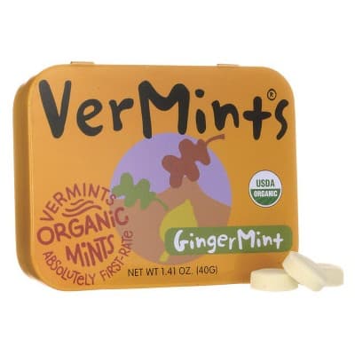 Vermints All Natural Breath Mints - Gingermint